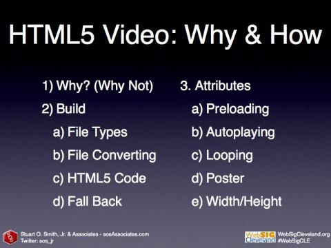 HTML5 Video: Why & How Topics