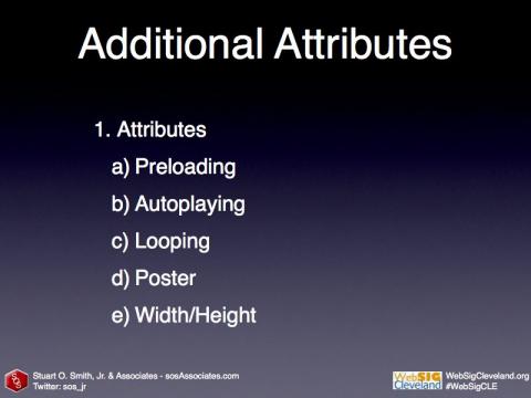 List of the additional HTML5 Video attributes