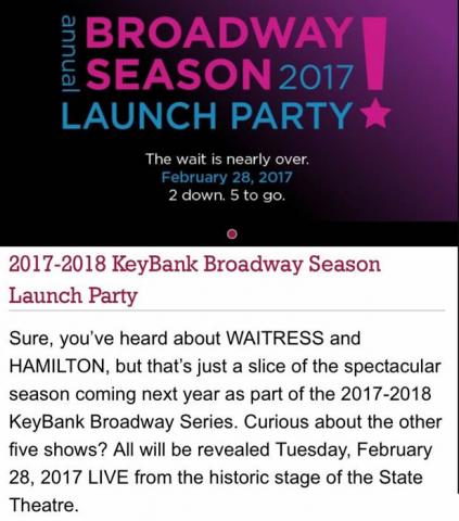 The BIG Event: The PlayhouseSquare 2017-2018 KeyBank Broadway Series Launch Party!