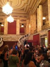Ohio Blogging Association Members Gather in Palace Theatre Lobby