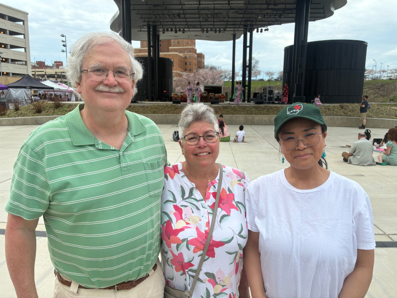 Saturday, April 4, 2026 - Stuart and Julie with Etsuko Nagasawa Dunham at the 2026 Downtown Akron Sakura Festival. Saturday, April 4, 2026 - Stuart and Julie with Etsuko Nagasawa Dunham at the 2026 Downtown Akron Sakura Festival.
