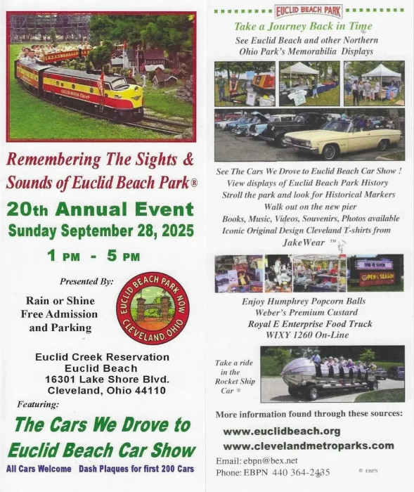 Promotional flyer for the 20th Annual Remembering the Sights and Sounds of Euclid Beach Park Promotional flyer for the 20th Annual Remembering the Sights and Sounds of Euclid Beach Park