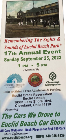 Announcing the 17th Annual Remembering the Sights and Sounds of Euclid Beach Park!
