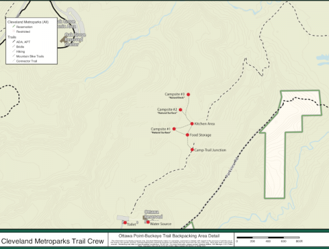 Cleveland Metroparks Ottawa Overlook Backcountry Sites