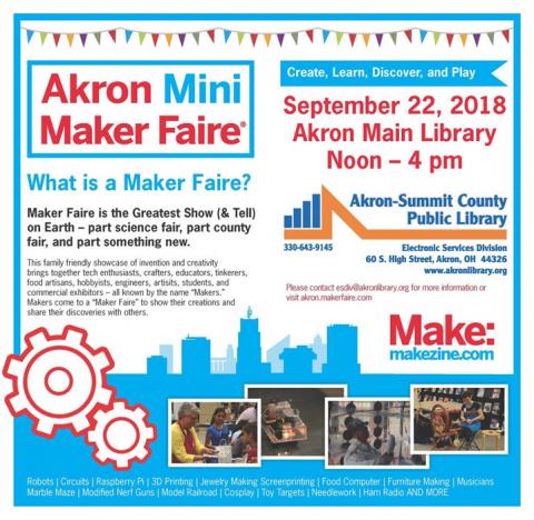 Akron Library Mini Maker Faire 2018