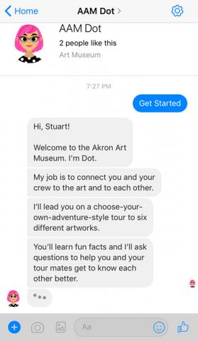 Dot welcomes Stuart to the Akron Art Museum 