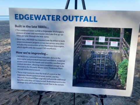 Edgewater combined sewer outfall -- a mixture of sewer and stormwater