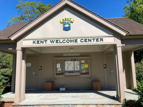 June 17, 2021 - The Kent Welcome Center has showers, charging stations, and a town map for hikers