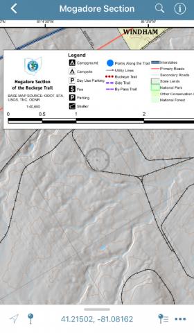 Avenza App Map - Mogadore Section, Buckeye Trail 