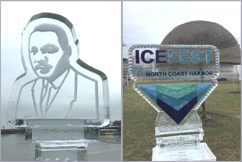 2017 North Coast Harbor Ice Fest, and Science Center and Rock Hall Free for MLK Day