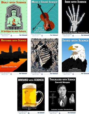 March for Science Cleveland free, commemorative posters!