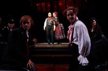 Final moment in the Great Lakes Theater production of "Sweeney Todd" at the Hanna Theatre