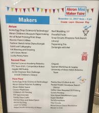 Akron Mini Maker Faire 2017 Makers!