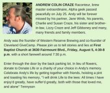 August 5, 2016, Andy Craze Memorial