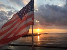 Sunset and Flag from LeanDog Software/Arras Keathley Agency Boat