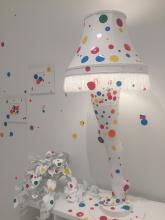 Cleveland Connection -- Leg Lamp in The Obliteration Room at Yayoi Kusama: Infinity Mirrors