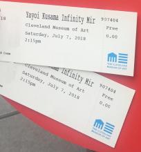 Thank you, Cleveland Museum of Art, for "Yayoi Kusama: Infinity Mirrors" Preview Tickets, July 7, 2018