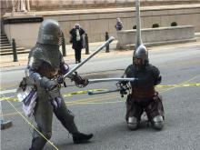 Fighting knights from the Barony of the Cleftlands - Society for Creative Anachronism.