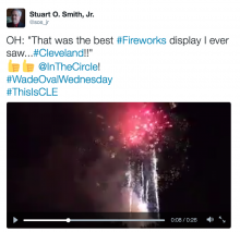 "That was the best fireworks display I ever saw"