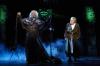 The Ghost of Jacob Marley (actor Lynn Robert Berg, left) warns Ebenezer Scrooge (actor Aled Davies, right) to change his ways in Great Lakes Theater's 25th anniversary production of Charles Dickensâ€™ holiday classic "A Christmas Carol" at the Ohio Theatre, PlayhouseSquare. (Photography by Roger Mastroianni)